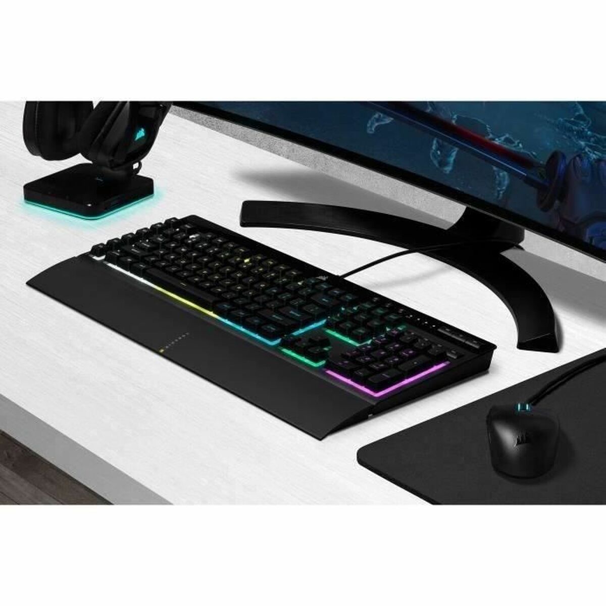 Gaming Keyboard Corsair K55 RGB PRO AZERTY-3