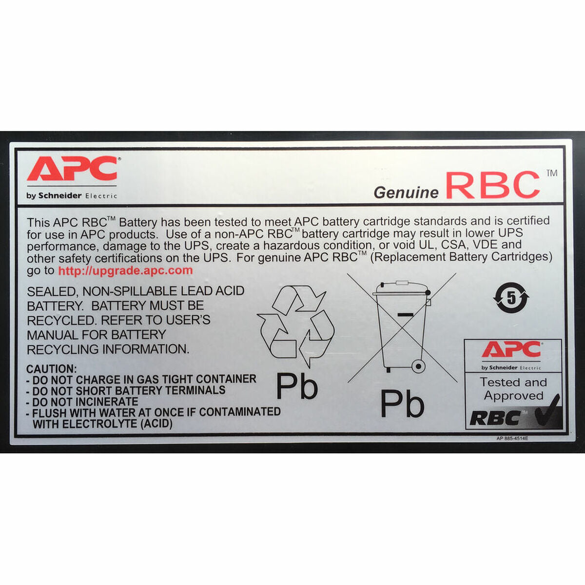 Battery for Uninterruptible Power Supply System UPS APC RBC6 Replacement 24 V-1