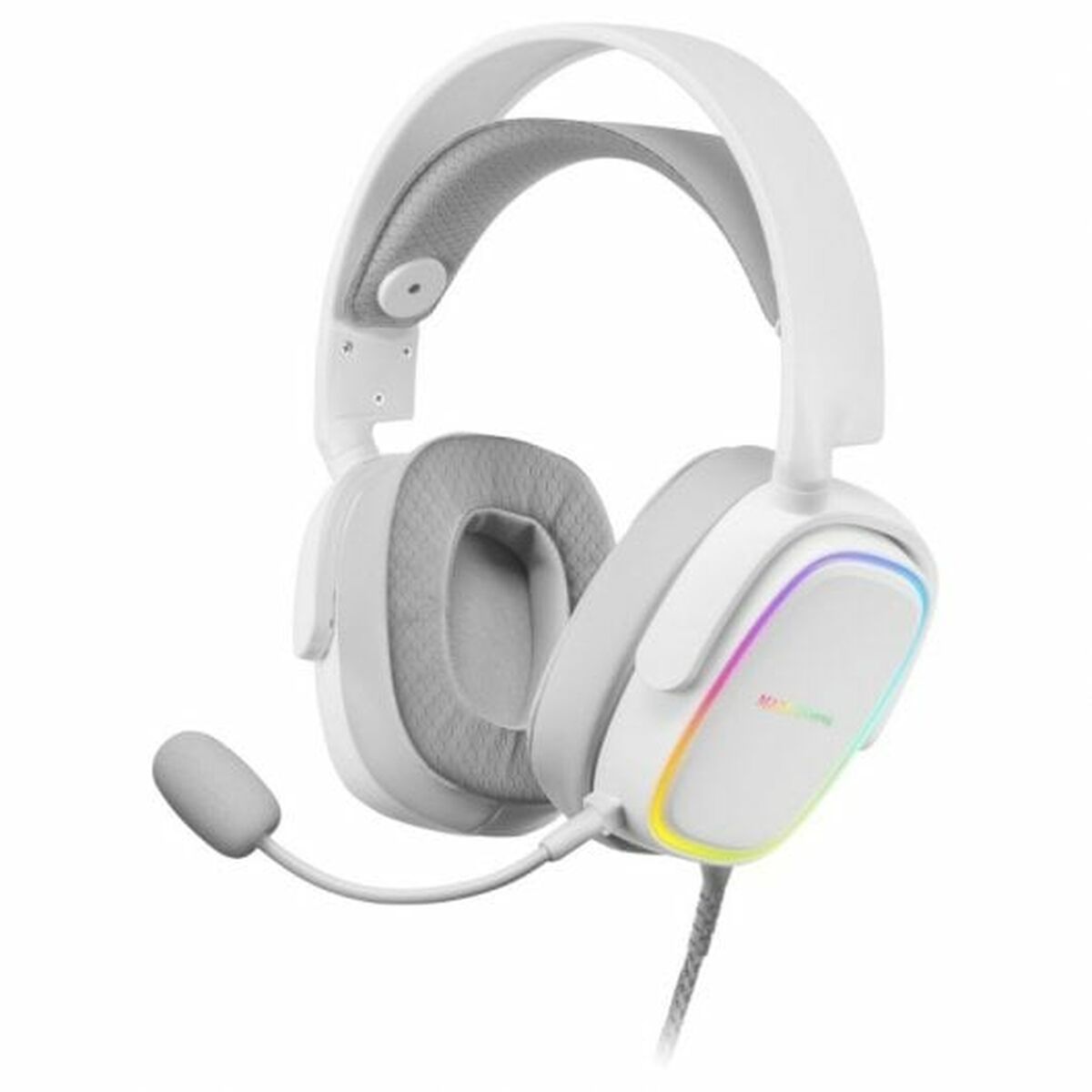 Gaming Headset with Microphone Mars Gaming MHAXW RGB White-0