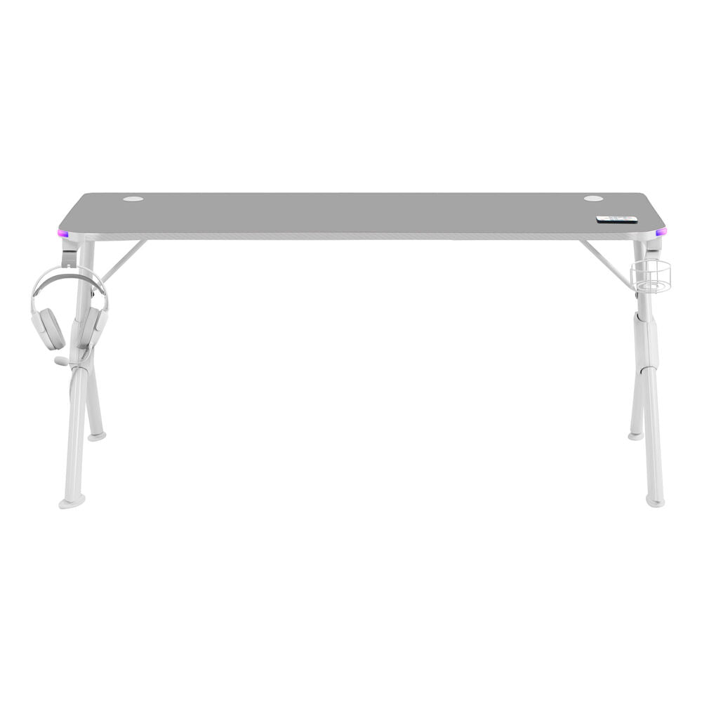 Desk Mars Gaming MGDXLRGBW LED RGB White Steel 160 x 60 cm-2