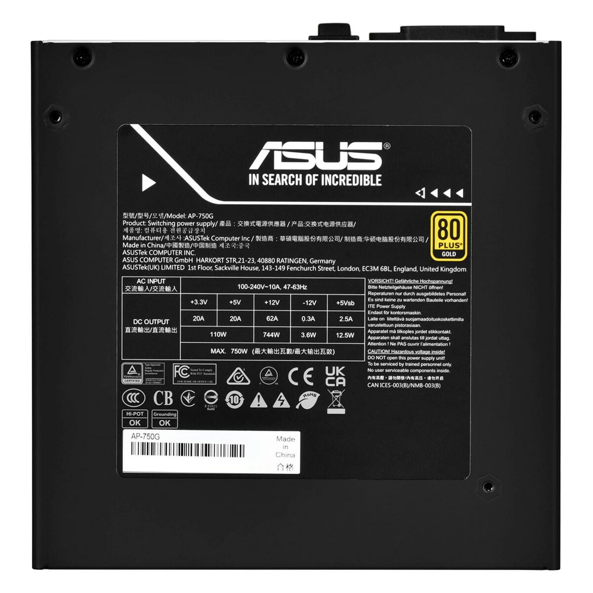 Power supply Asus 90YE00U1-B0NB00                 ATX 750 W 80 Plus Gold-1