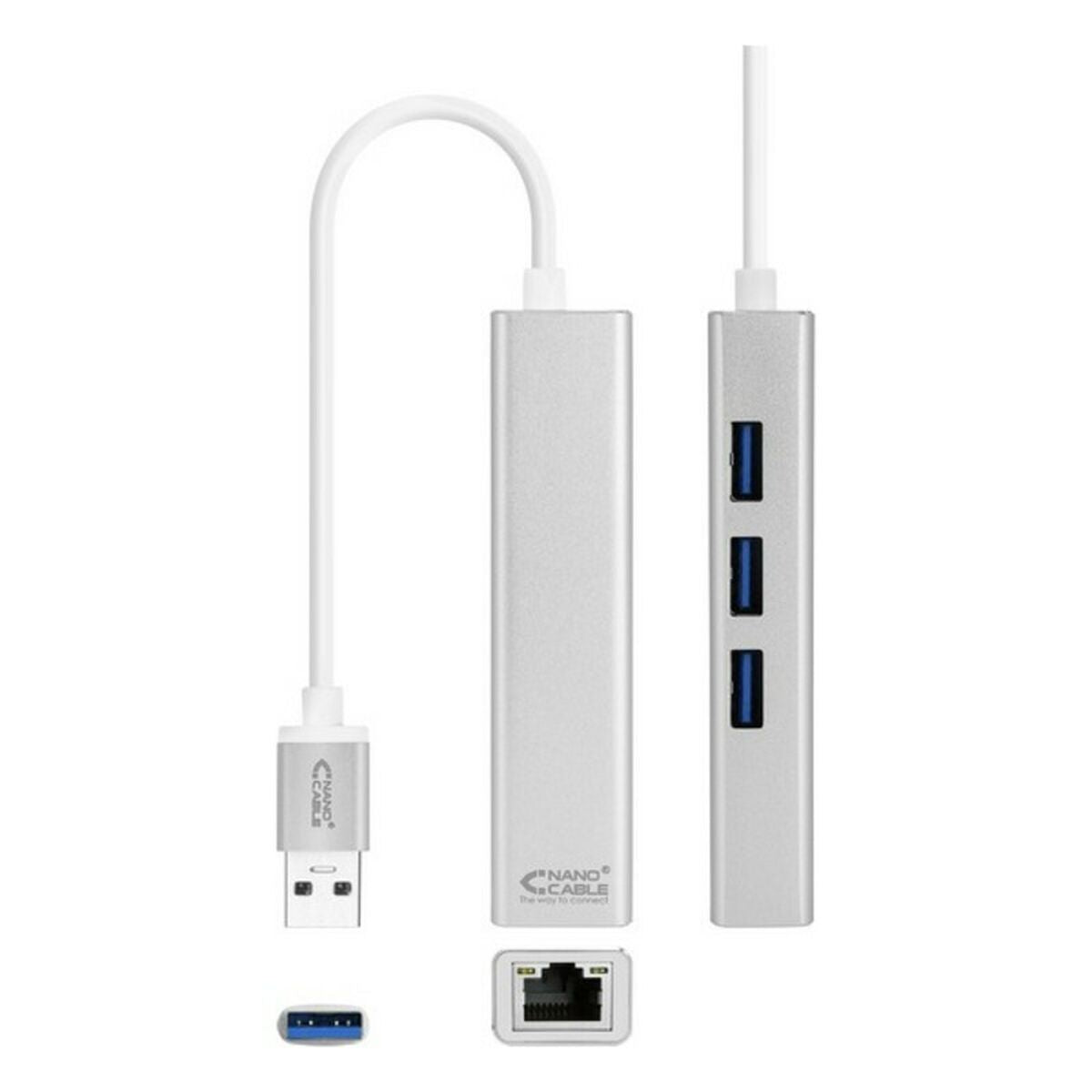 USB 3.0 to Gigabit Ethernet Converter NANOCABLE 10.03.0403-1