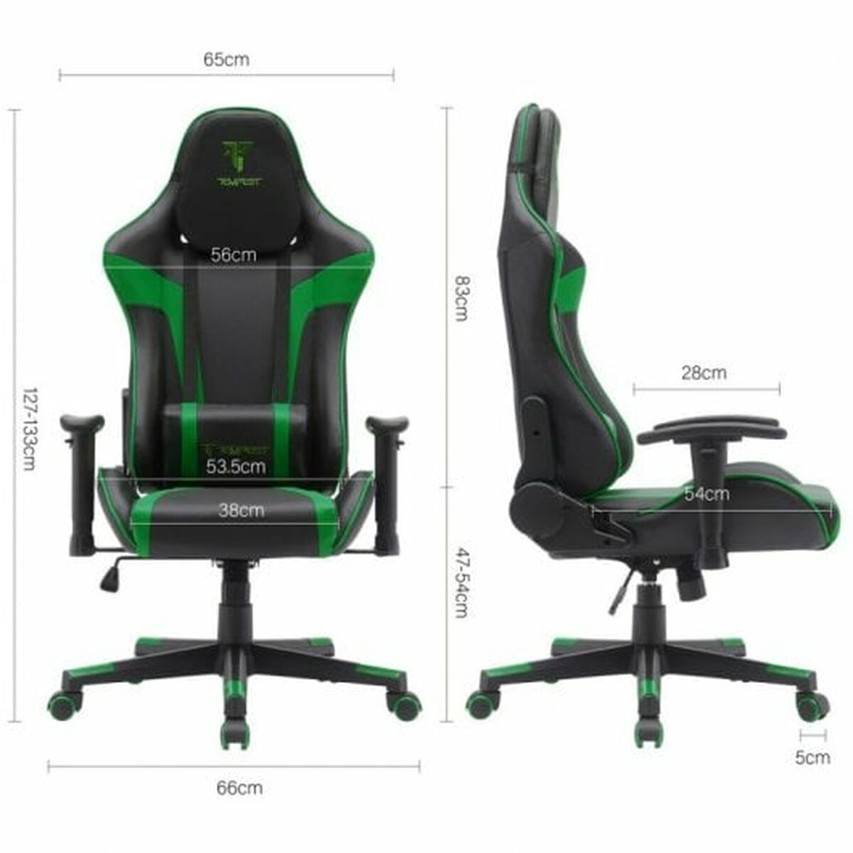 Gaming Chair Tempest Conquer Green-1