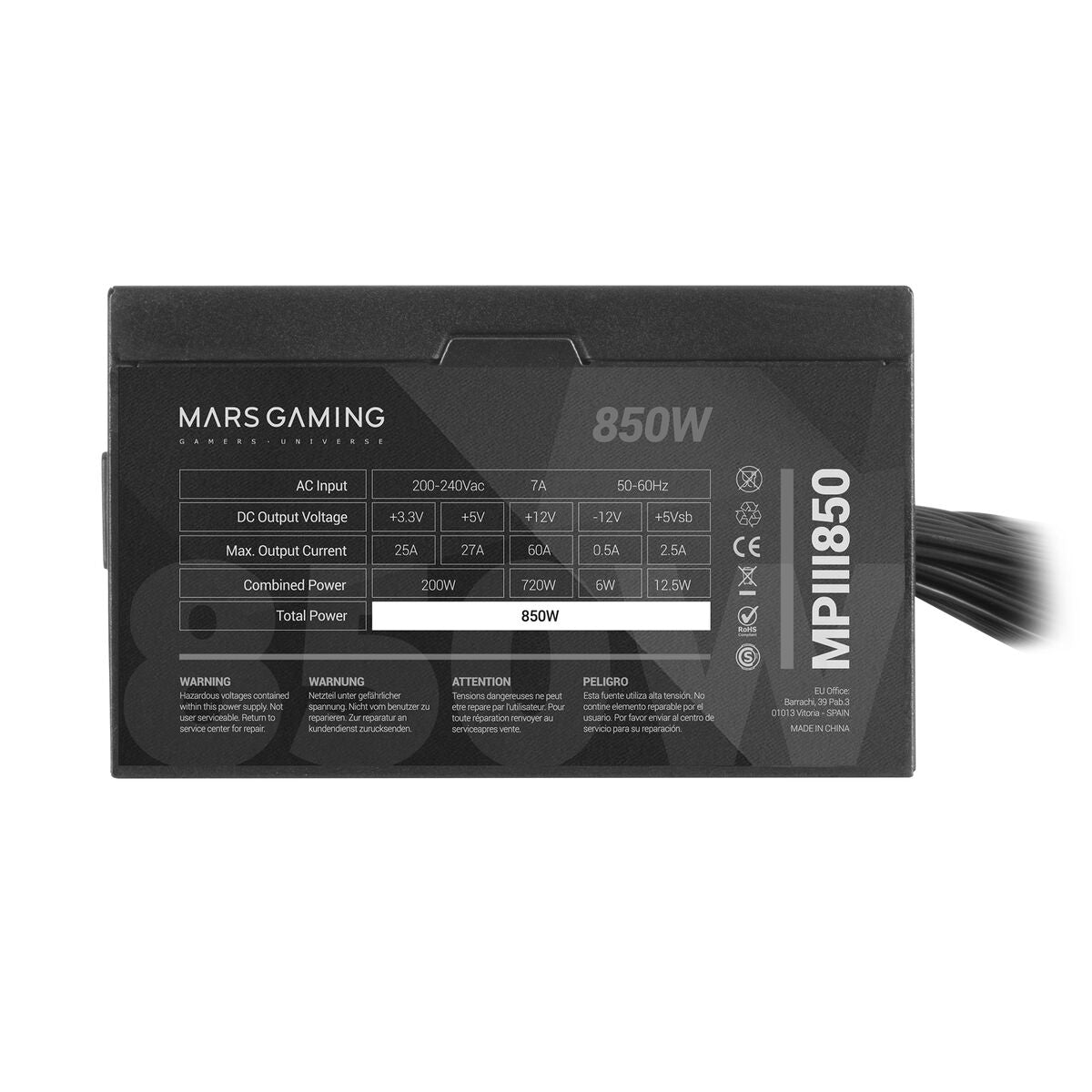 Power supply Mars Gaming MPIII850 ATX 850 W-4