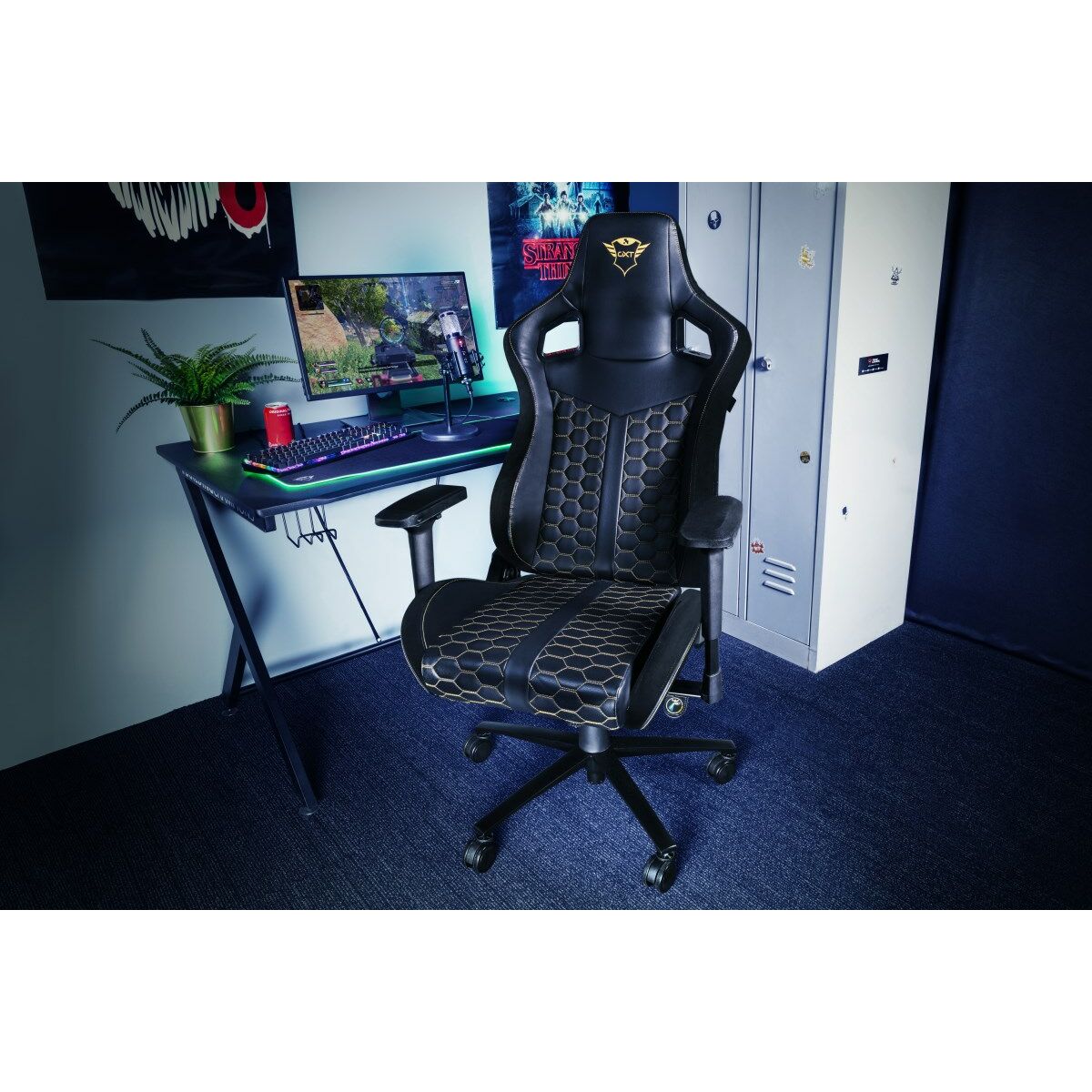 Gaming Chair Trust GXT 712 Resto Pro Yellow Black-1