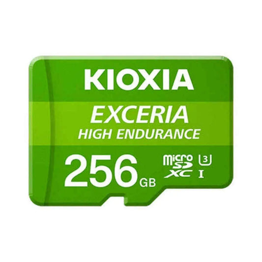 Micro SD Memory Card with Adaptor Kioxia Exceria High Endurance Class 10 UHS-I U3 Green - IGSI Europe Ltd