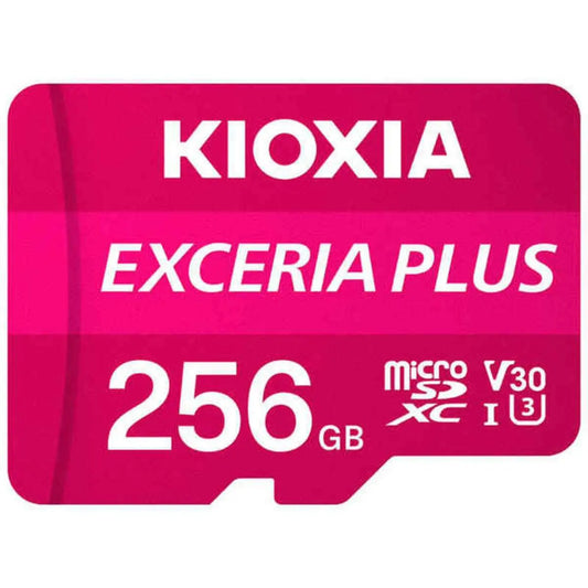 Micro SD Memory Card with Adaptor Kioxia Exceria Plus Pink Class 10 UHS-I U3 - IGSI Europe Ltd