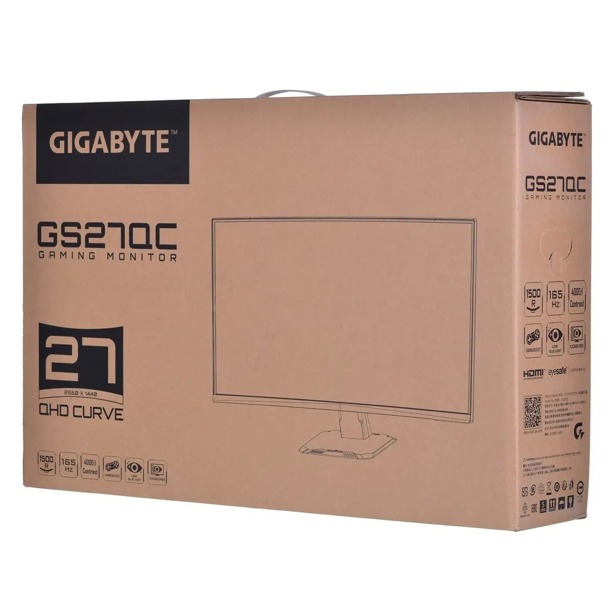 Monitor Gigabyte GS27QC 27" 165 Hz LED Curve
