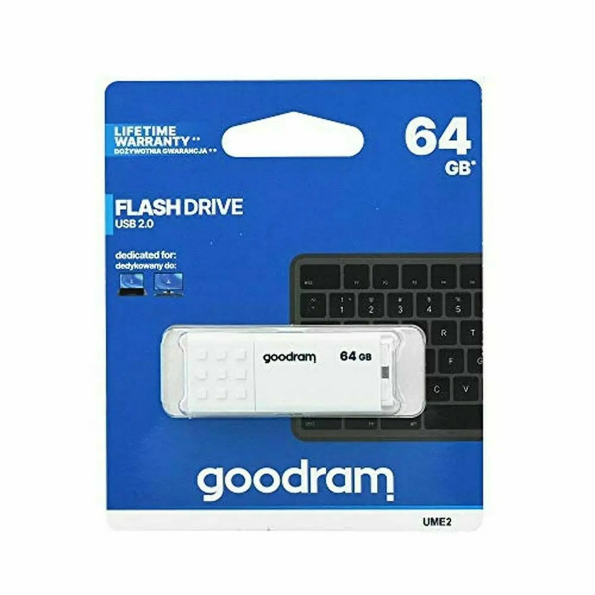 USB stick GoodRam UME2 White Black 64 GB