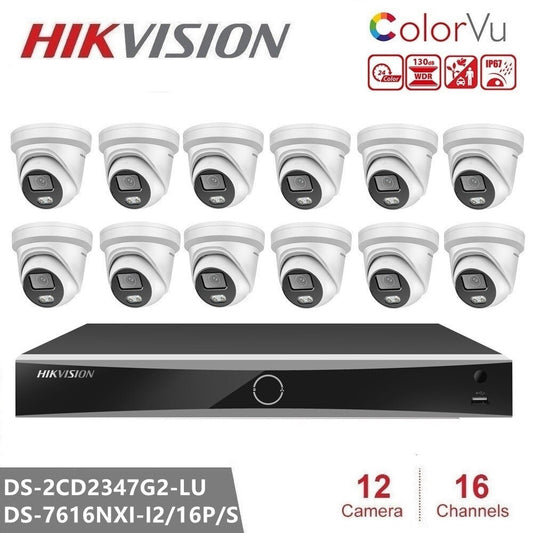 Hikvision CCTV Camera System DS-2CD2347G2-LU 4MP Security Camera NVR Kit-0