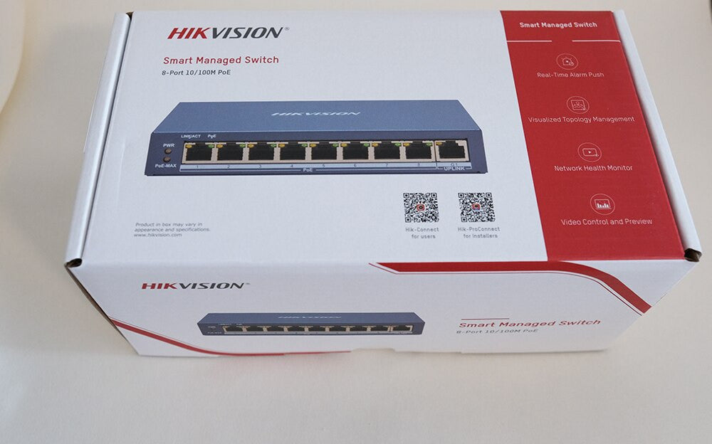 Hikvision Smart 8 Ports POE Switch Fast Ethernet 48VDC RJ45 10/100 Mbps-2