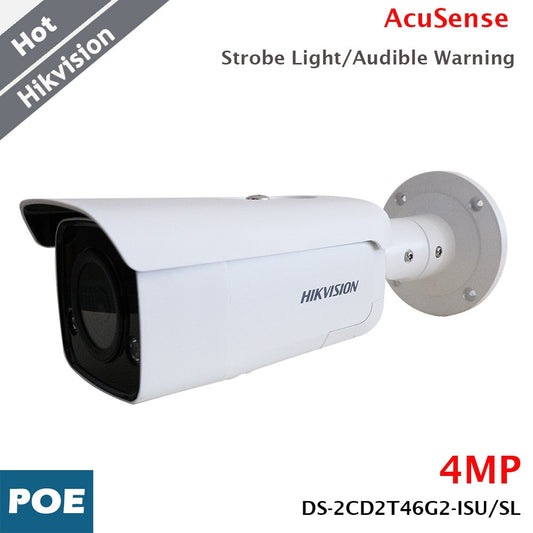 Hikvision 4MP AcuSense Strobe Light and Audible Warning Bullet Network Security-0