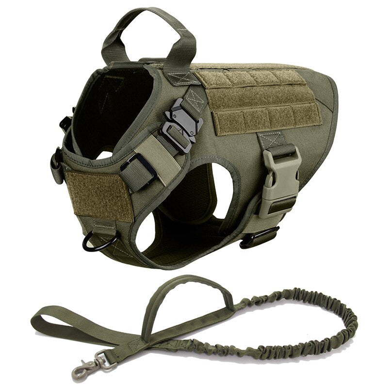 Dog Collar Military Dog Harness And Leash Set-21