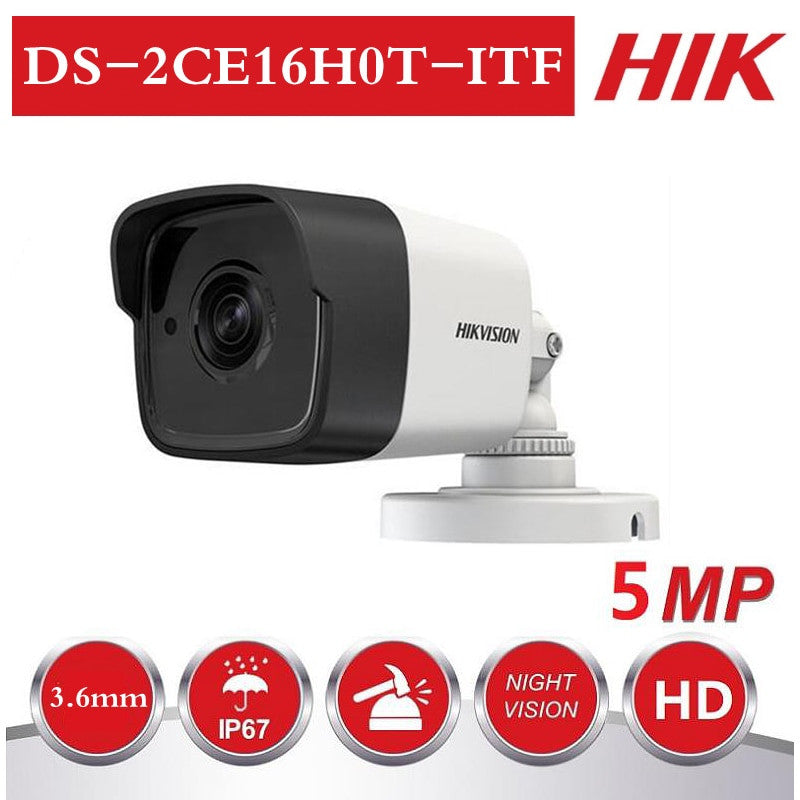 Hikvision 8CH DVR Hybrid 5MP night vision outdoor and indoor Security Camera KIT-1