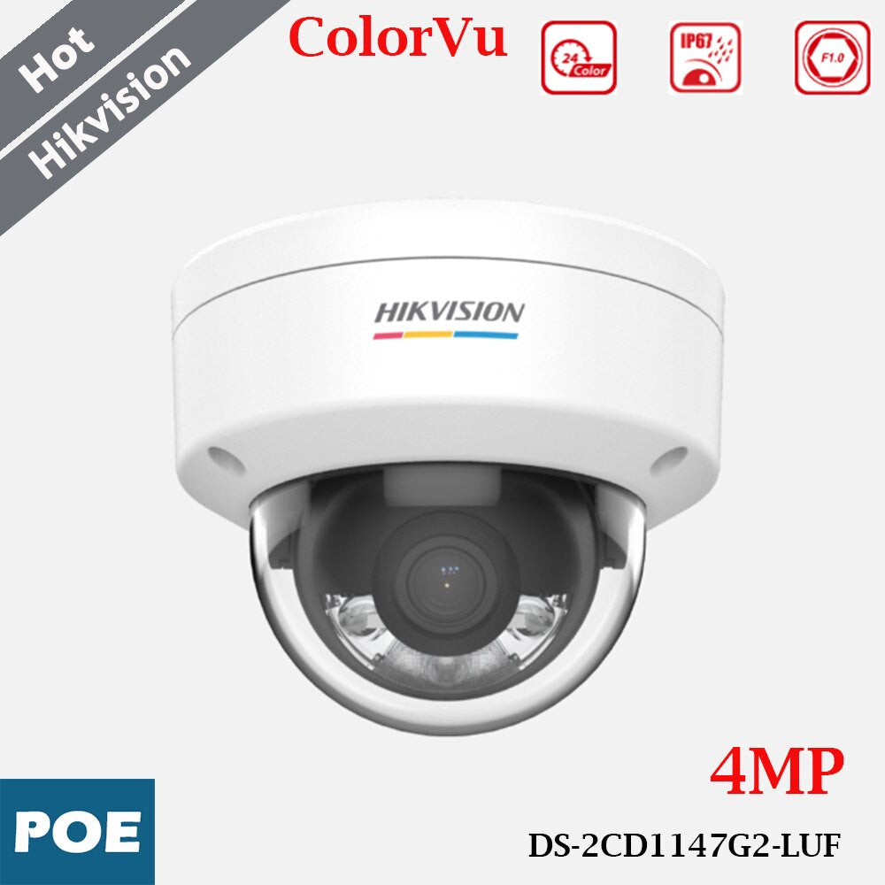 Hikvision POE IP Camera Dome CMOS 4MP Colorful Image Day/Night Security CCTV-4