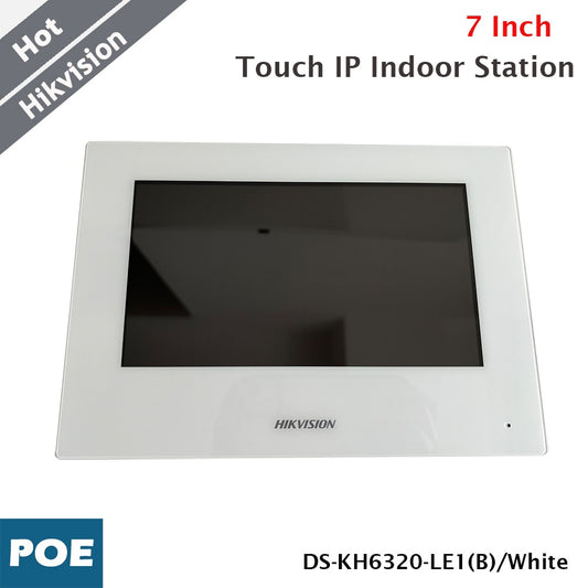 HIKVISION 7 Inch IP Indoor Station DS-KH6320-LE1(B)/White Colorful Touch Screen-0