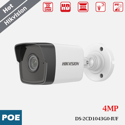 Hikvision Bullet Network Camera Outdoor DS-2CD1043G0-IUF Built-in MIC IR 30m-0