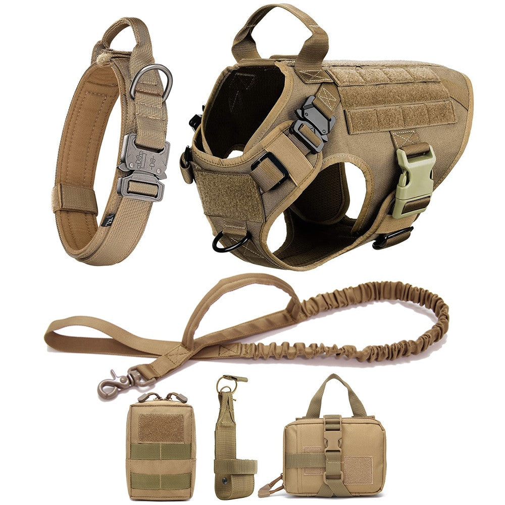 Dog Collar Military Dog Harness And Leash Set-11