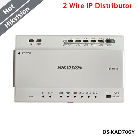 Hikvision 2 Wire IP Distributor 24VDC 1 RJ-45 8 Interface Indicators-0