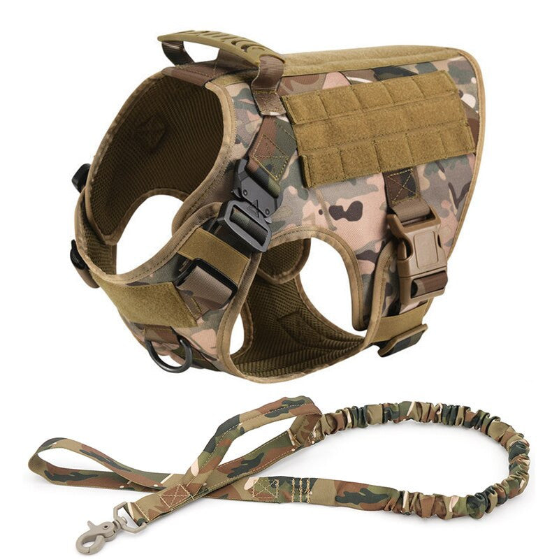 Dog Collar Military Dog Harness And Leash Set-18