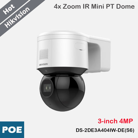 Hikvision 3 Inch 4MP 4x Optical Zoom IR Mini PT Dome IP Camera Pan Title-0