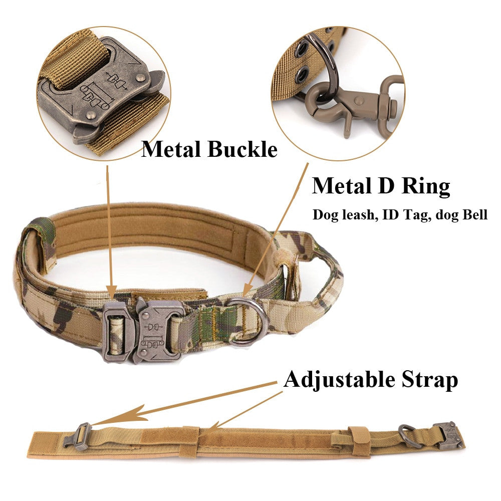 Dog Collar Military Dog Harness And Leash Set-1