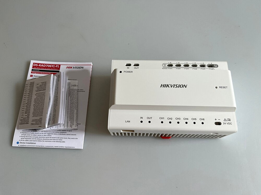 Hikvision 2 Wire IP Distributor 24VDC 1 RJ-45 8 Interface Indicators-3