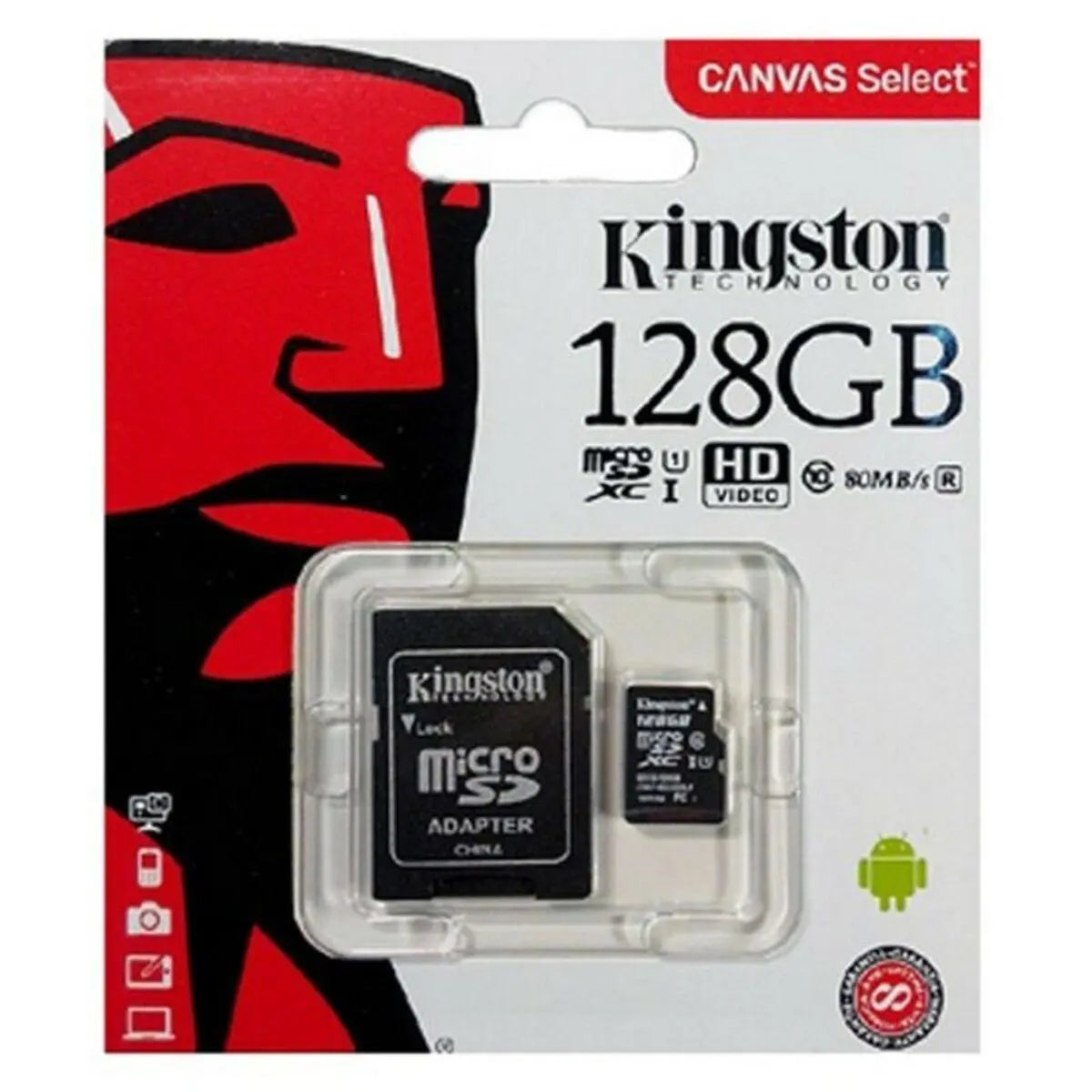 Micro SD Memory Card with Adaptor Kingston SDCS2 100 MB/s exFAT - IGSI Europe Ltd