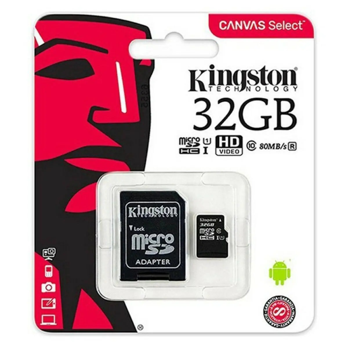 Micro SD Memory Card with Adaptor Kingston SDCS2 100 MB/s exFAT - IGSI Europe Ltd
